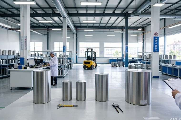 Factory workshop and cylinder production equipment